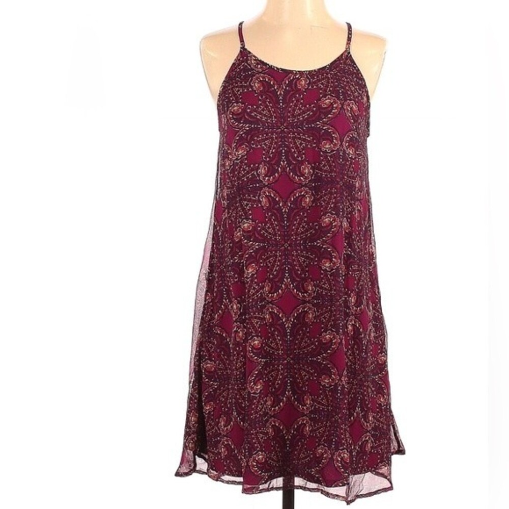 Pixley burgundy print sundress size medium